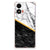 Motorola Moto G24 | G24 Power | G04 Anti-Shock Hoesje Marmer Wit Zwart - Origineel Cadeau Man B2C Telecom