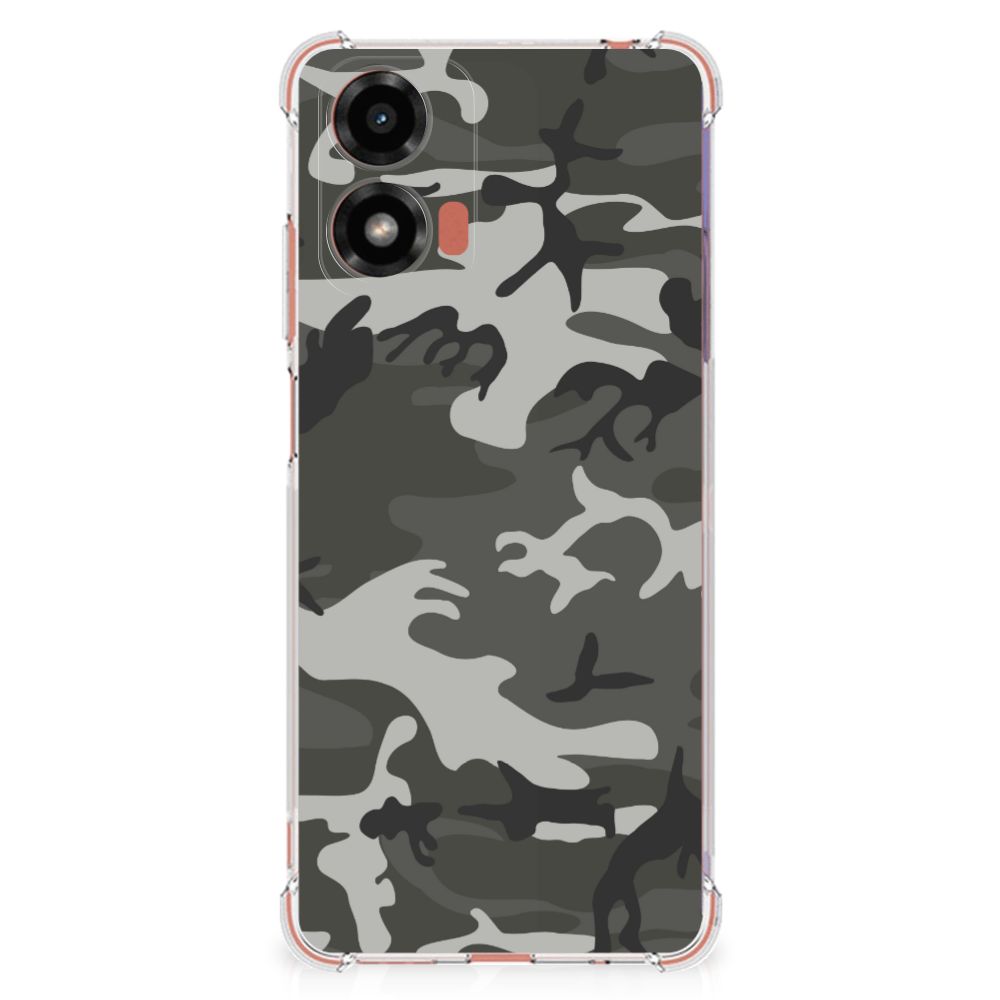 Motorola Moto G24 | G24 Power | G04 Doorzichtige Silicone Hoesje Army Light B2C Telecom