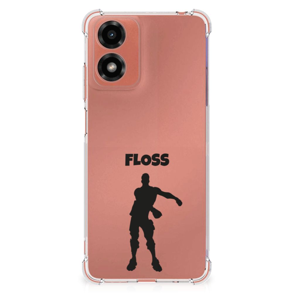Motorola Moto G24 G24 Power G04 Stevig Bumper Hoesje Floss achterkant ontwerp