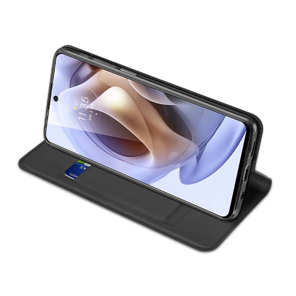Motorola Moto G31 | G41 Book Cover Hoesje Maken met Foto zwart uitzicht