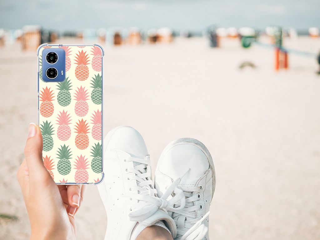 Motorola Moto G34 Beschermhoes Ananas B2C Telecom