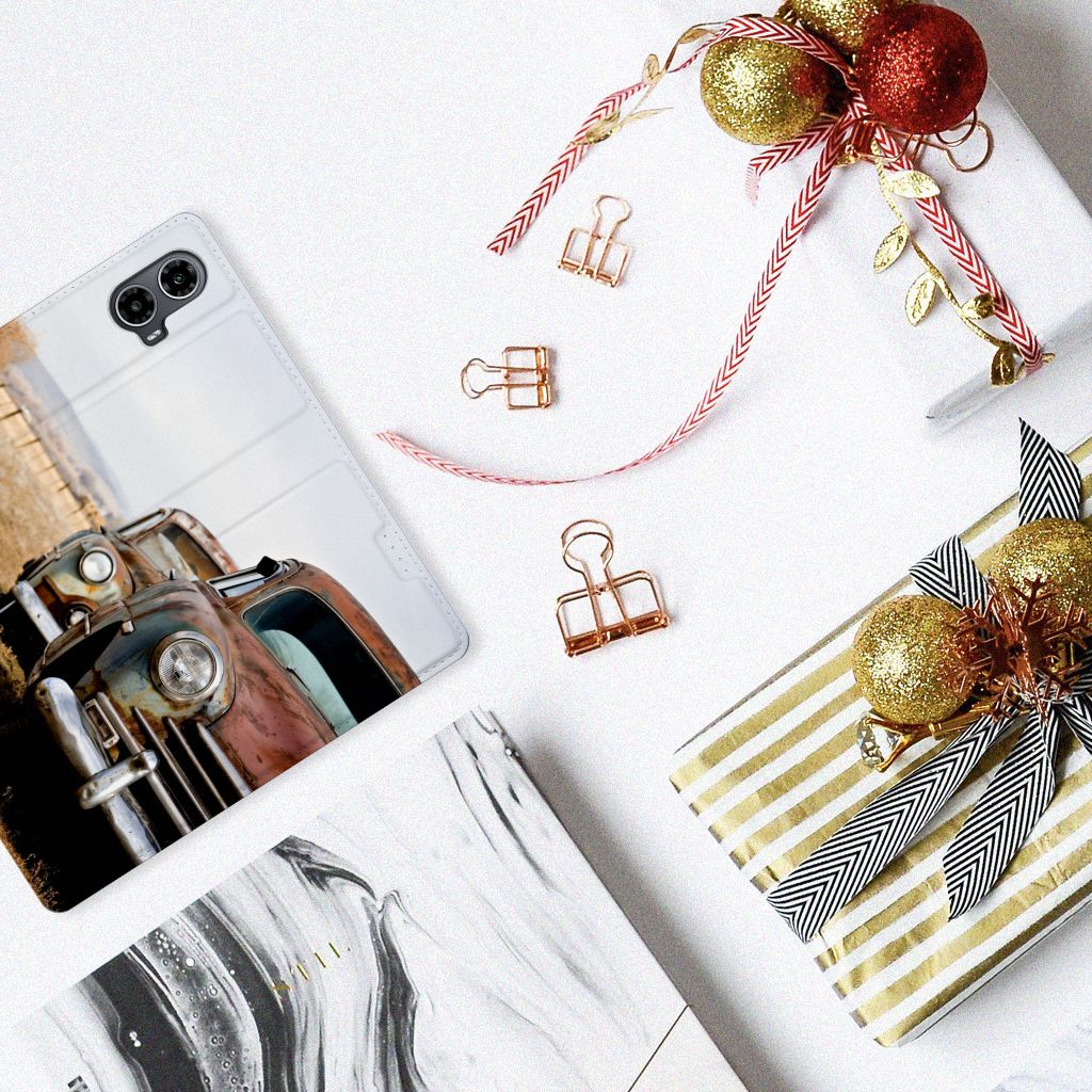 Motorola Moto G34 Stand Case Vintage Auto vintage auto details flatlay