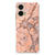 Motorola Moto G35 Anti-Shock Hoesje Marmer Oranje achterkant