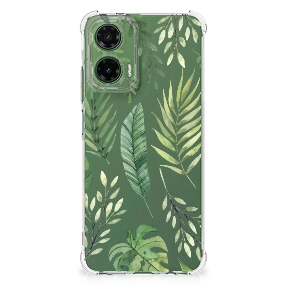 Motorola Moto G35 Case Leaves bladeren ontwerp voorkant