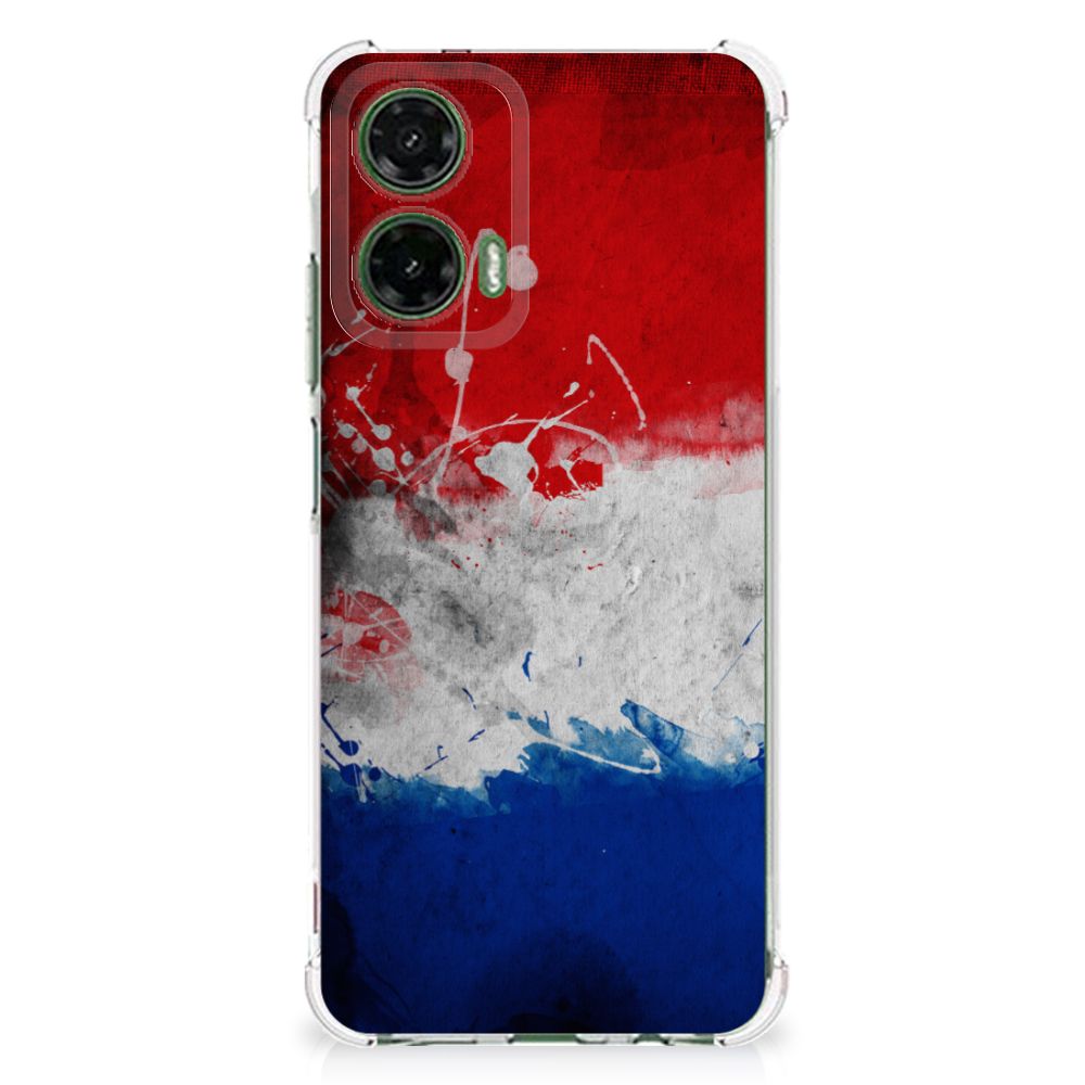 Motorola Moto G35 Cover Case Nederland Nederlandse Vlag achterzijde
