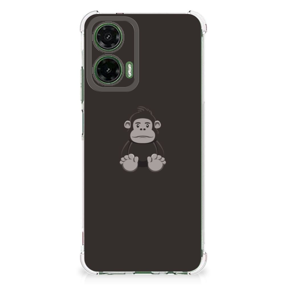 Motorola Moto G35 Stevig Bumper Hoesje Gorilla achterkant afbeelding aap ontwerp