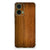 Motorola Moto G35 Stevig Telefoonhoesje Donker Hout achterkant
