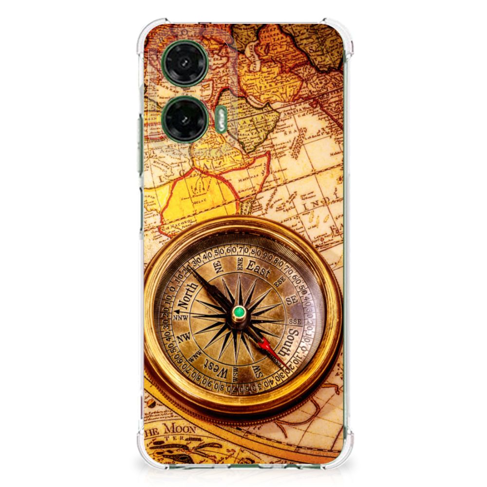 Motorola Moto G35 Telefoonhoesje met valbescherming Kompas voorkant