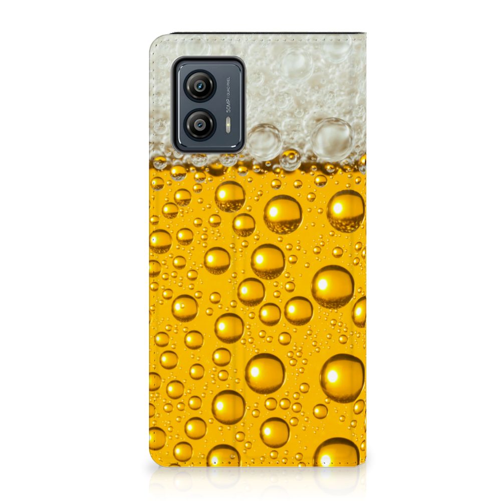 Motorola Moto G53 Flip Style Cover Bier biersplash design voorkant