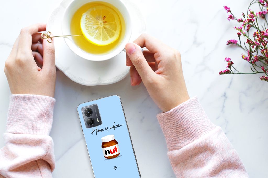 Motorola Moto G53 Siliconen Case Nut Home met schattige illustratie en gebruiksgemak, perfect cadeau! 🍫