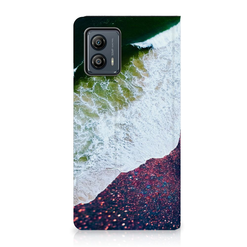 Motorola Moto G53 Stand Case Sea in Space design zeewater bovenaanzicht