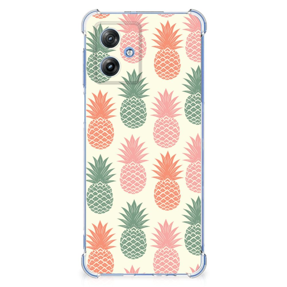 Motorola Moto G54 Beschermhoes Ananas achterkant design ananas