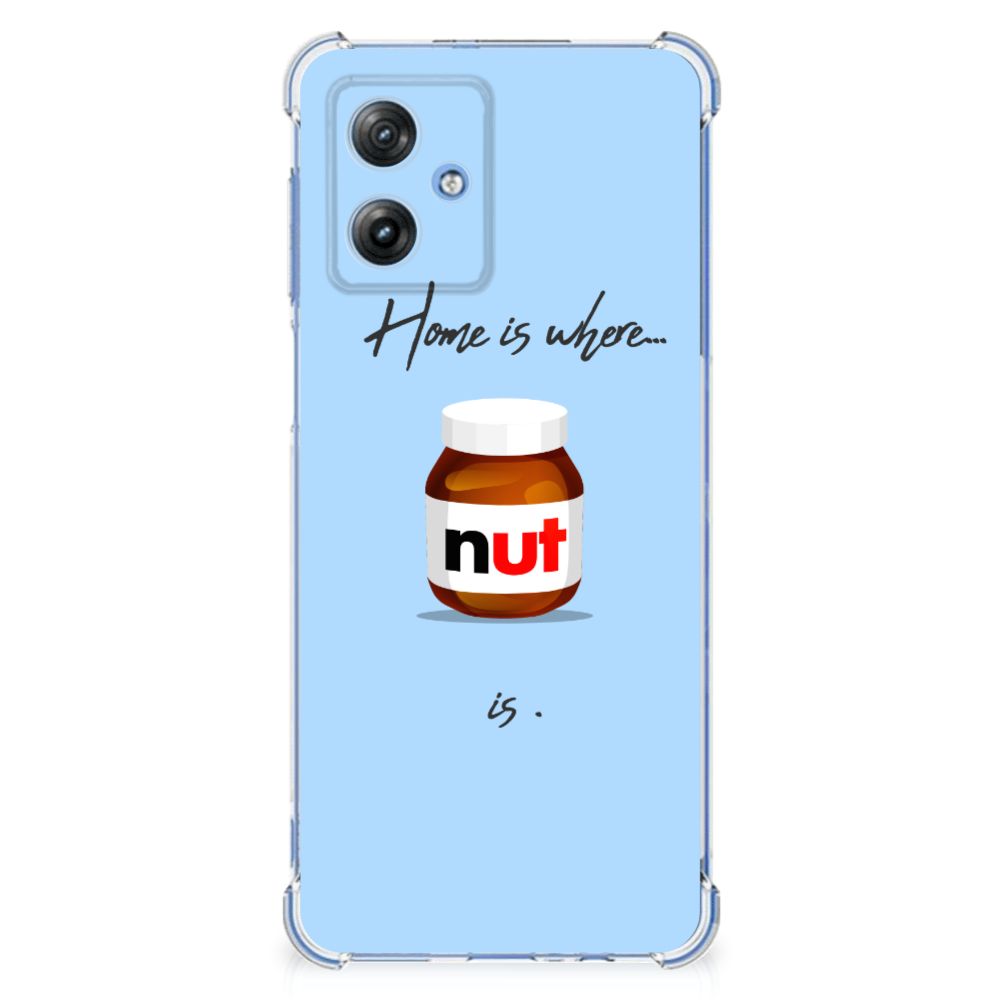 Motorola Moto G54 Beschermhoes Nut Home ontwerp voorkant