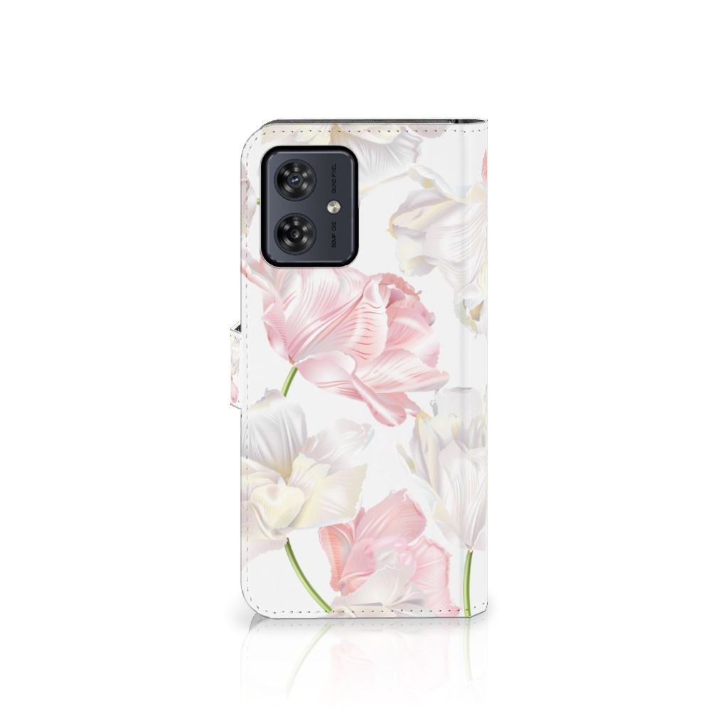 Motorola Moto G54 Hoesje Lovely Flowers met elegante bloemendecoratie en duurzame bescherming.