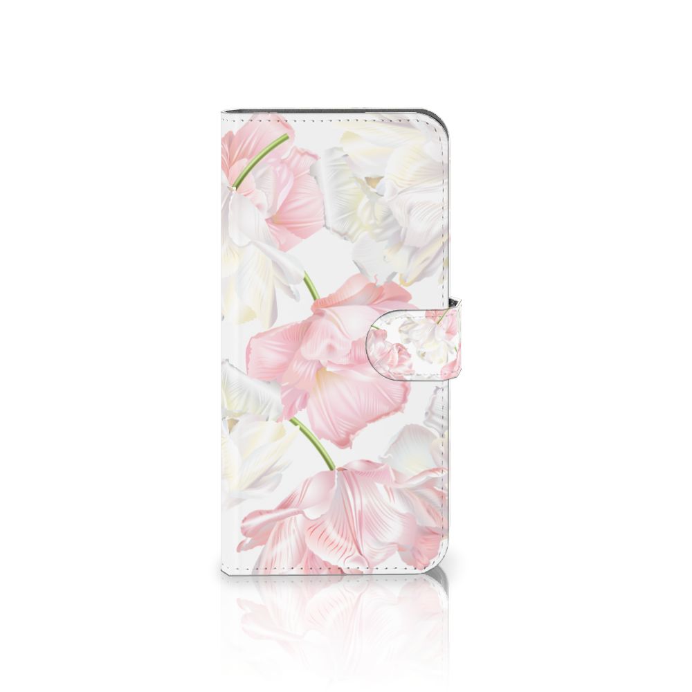 Motorola Moto G54 Hoesje Lovely Flowers met elegante witte en roze bloemen voor bescherming en gebruiksgemak 🌸