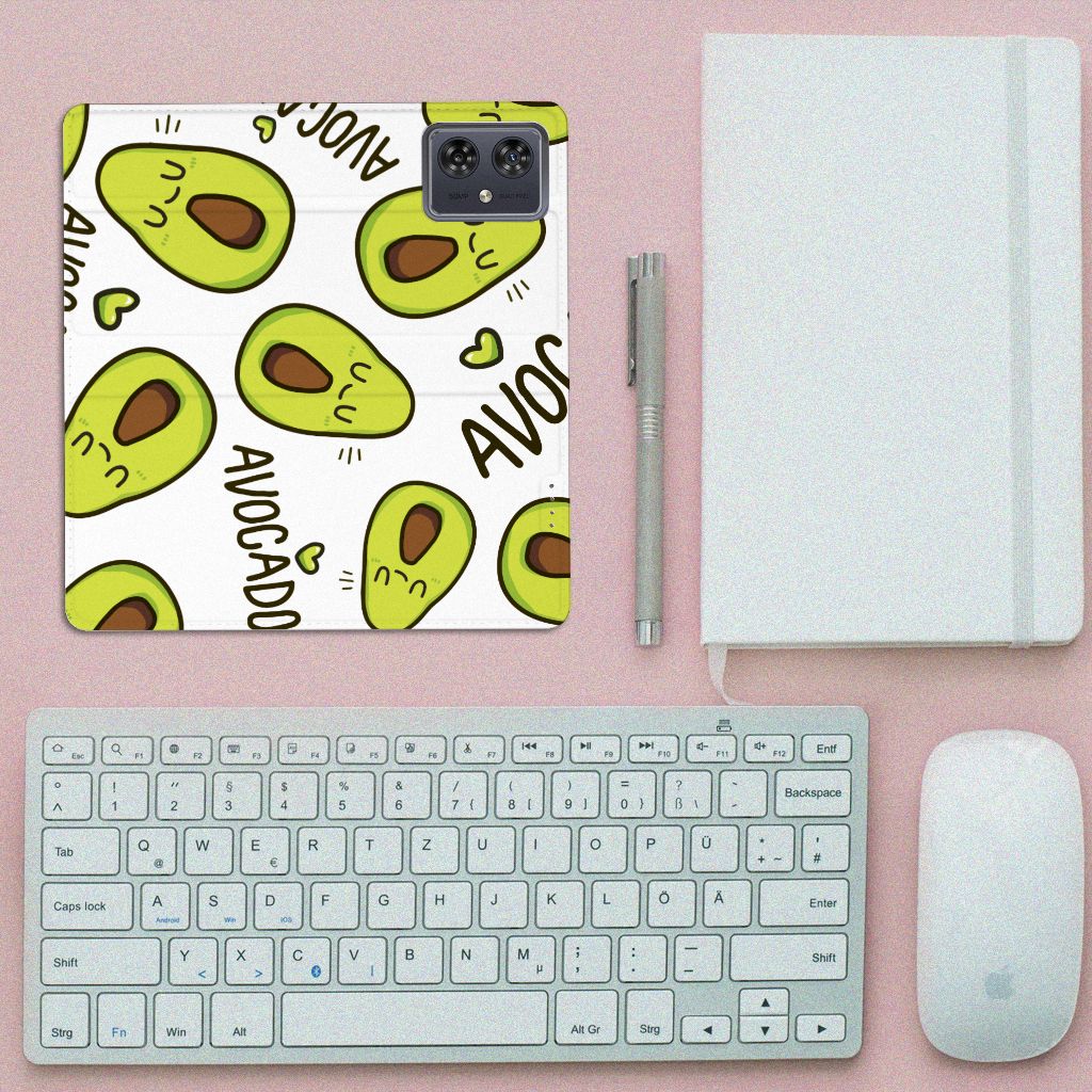 Motorola Moto G54 Magnet Case Avocado Singing boven