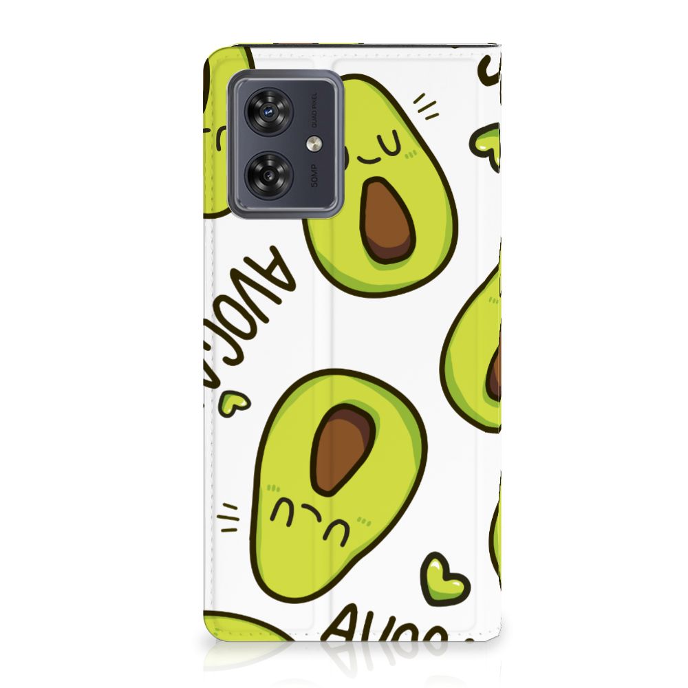 Motorola Moto G54 Magnet Case Avocado Singing voorkant