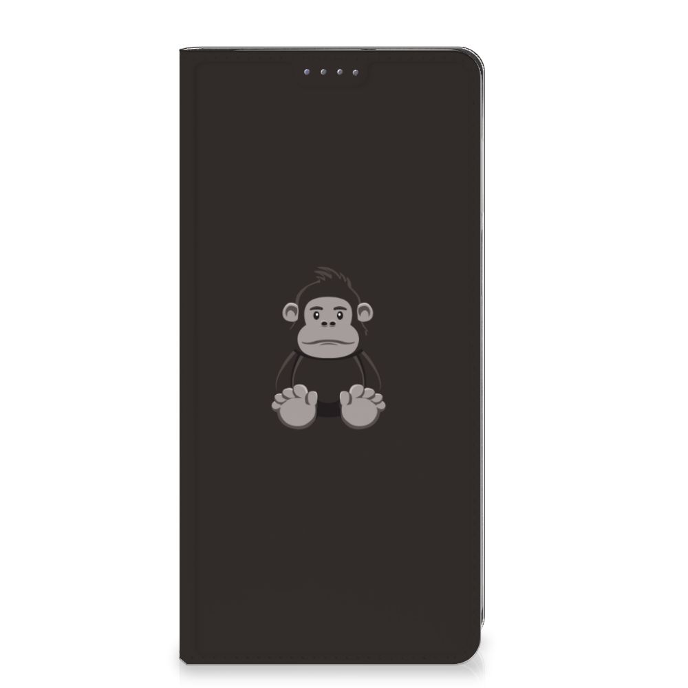 Motorola Moto G54 Magnet Case Gorilla voorkant zwart gorilla