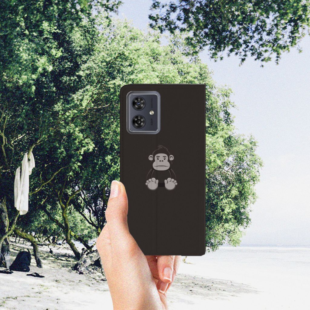 Motorola Moto G54 Magnet Case Gorilla telefoonhoesje gorilla design hand