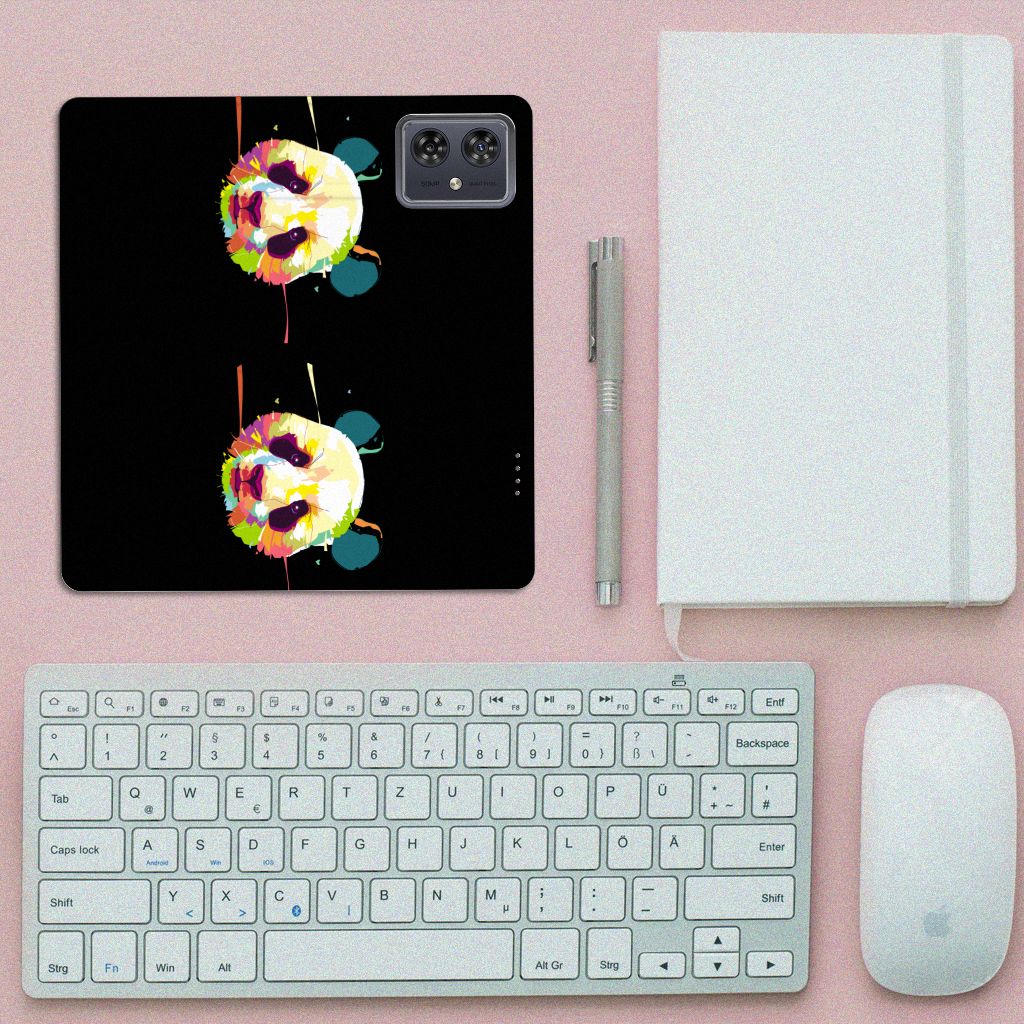 Motorola Moto G54 Magnet Case Panda Color bovenaanzicht