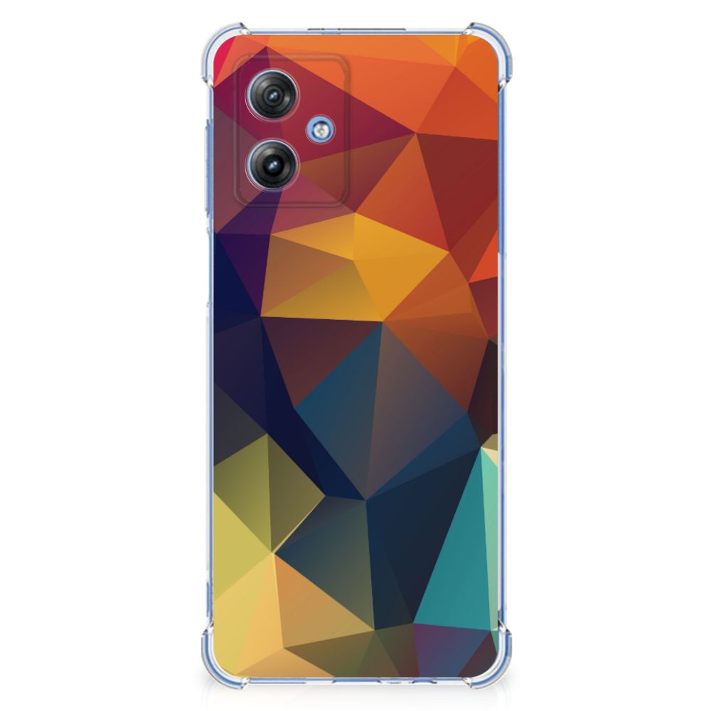 Motorola Moto G54 Shockproof Case Polygon Color achterkant