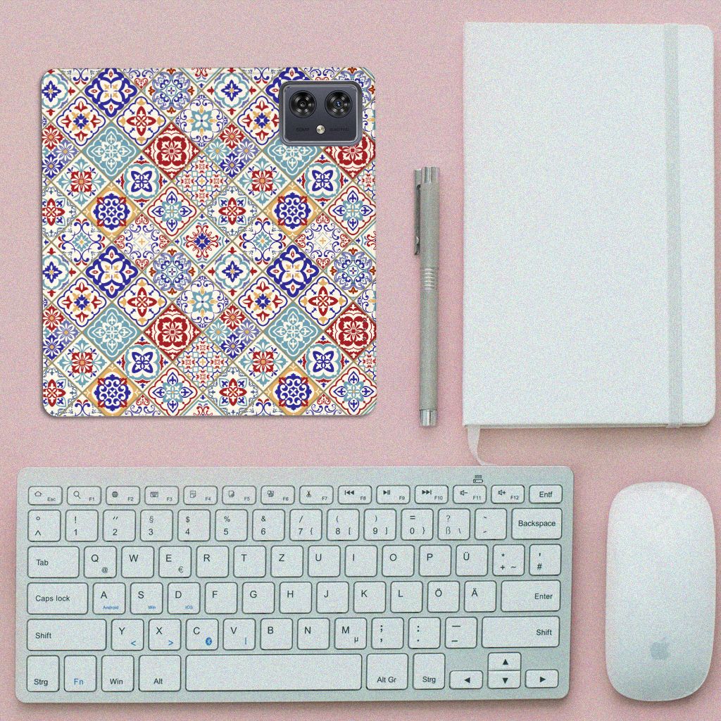 Motorola Moto G54 Standcase Tiles Color design top view