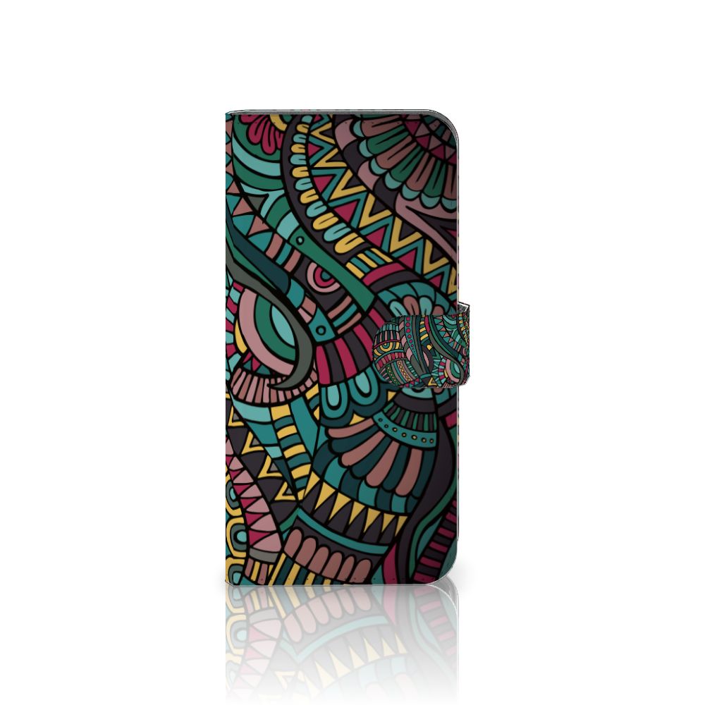Motorola Moto G54 Telefoon Hoesje Aztec telefoonhoesje kleurrijk ontwerp voorkant