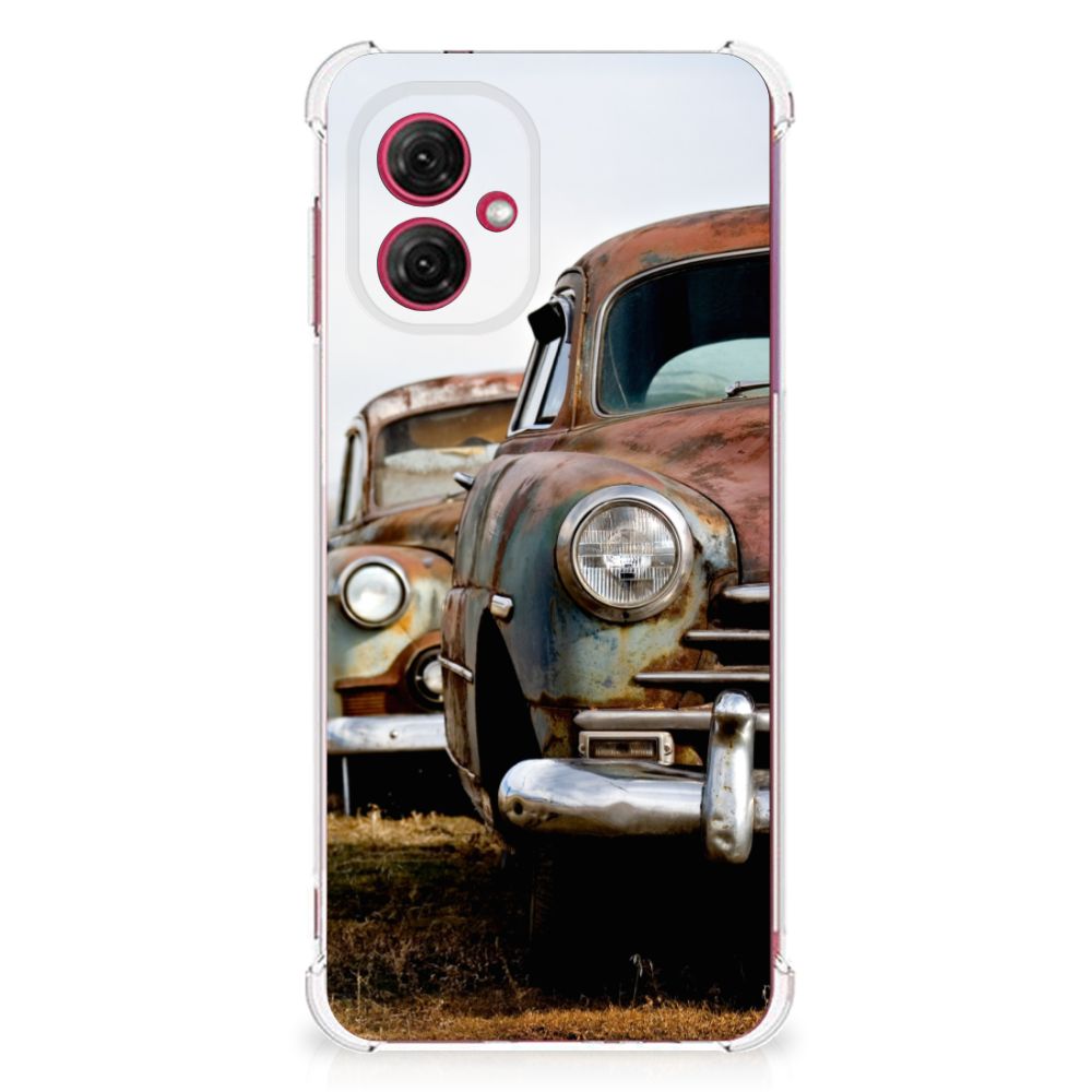 Motorola Moto G55 Anti-shock Hoesje met foto Vintage Auto vintage auto aanzicht