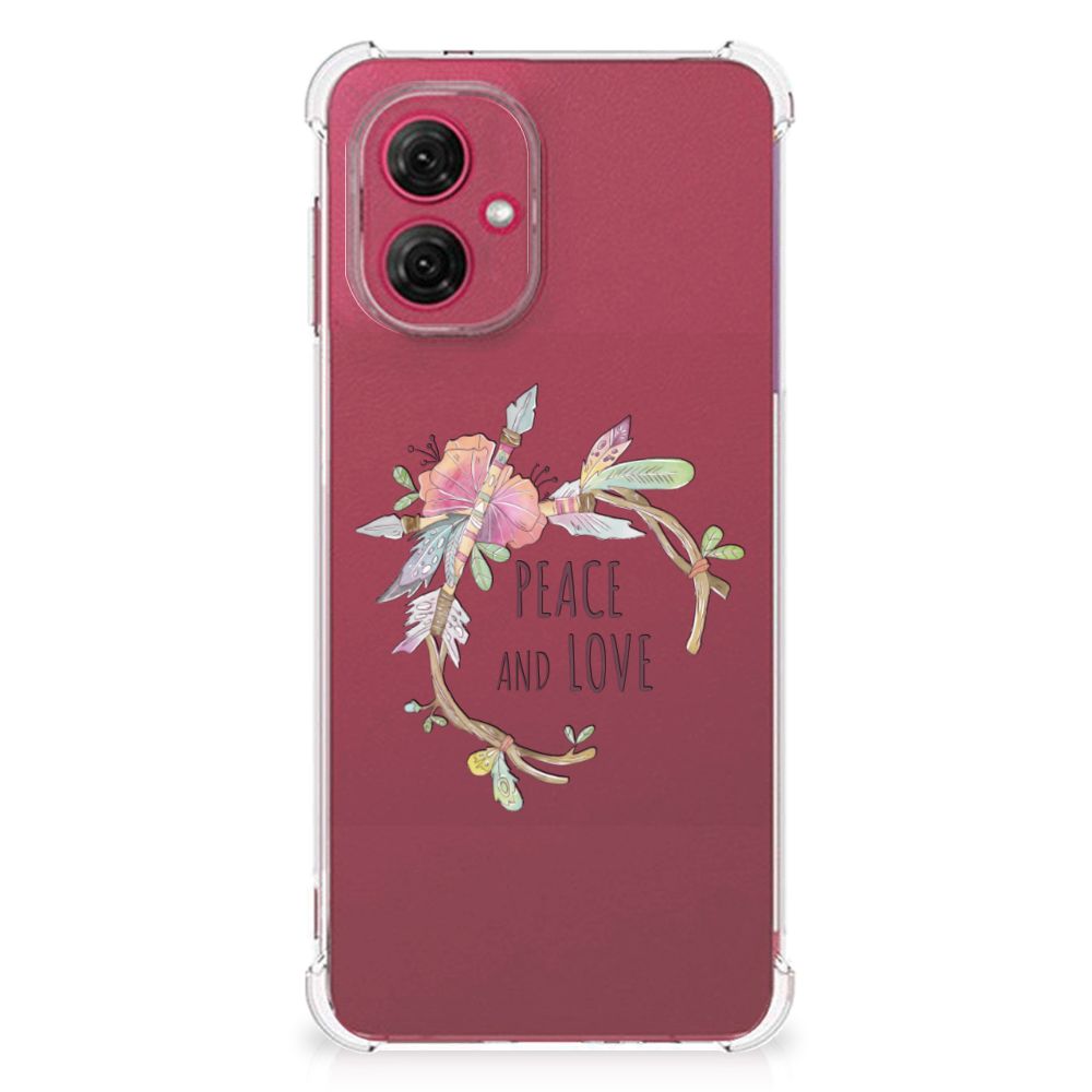 Motorola Moto G55 Stevig Bumper Hoesje Boho Text achterkant