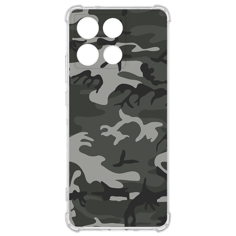 Motorola Moto G56 Hoesje Army Light TPU Back Cover Bescherming legerprint design achterkant