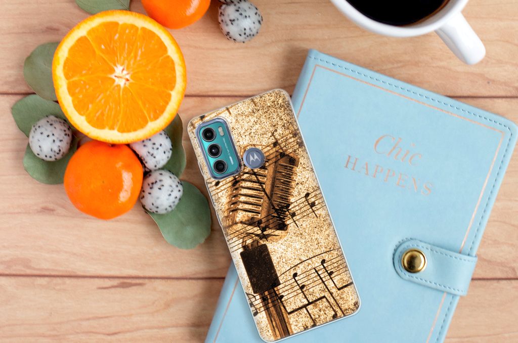 Motorola Moto G60 Siliconen Hoesje met foto Bladmuziek B2C Telecom