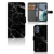 Motorola Moto G62 5G Bookcase Marmer Zwart bookcase zwart marmer aanzicht