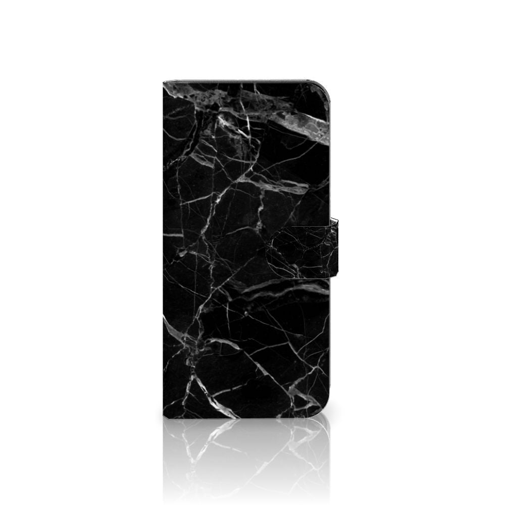 Motorola Moto G62 5G Bookcase Marmer Zwart bookcase zwart marmer aanzicht