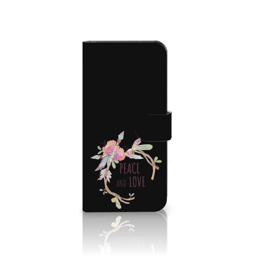 Motorola Moto G62 5G Leuk Hoesje Boho Text voorkant ontwerp bloemen