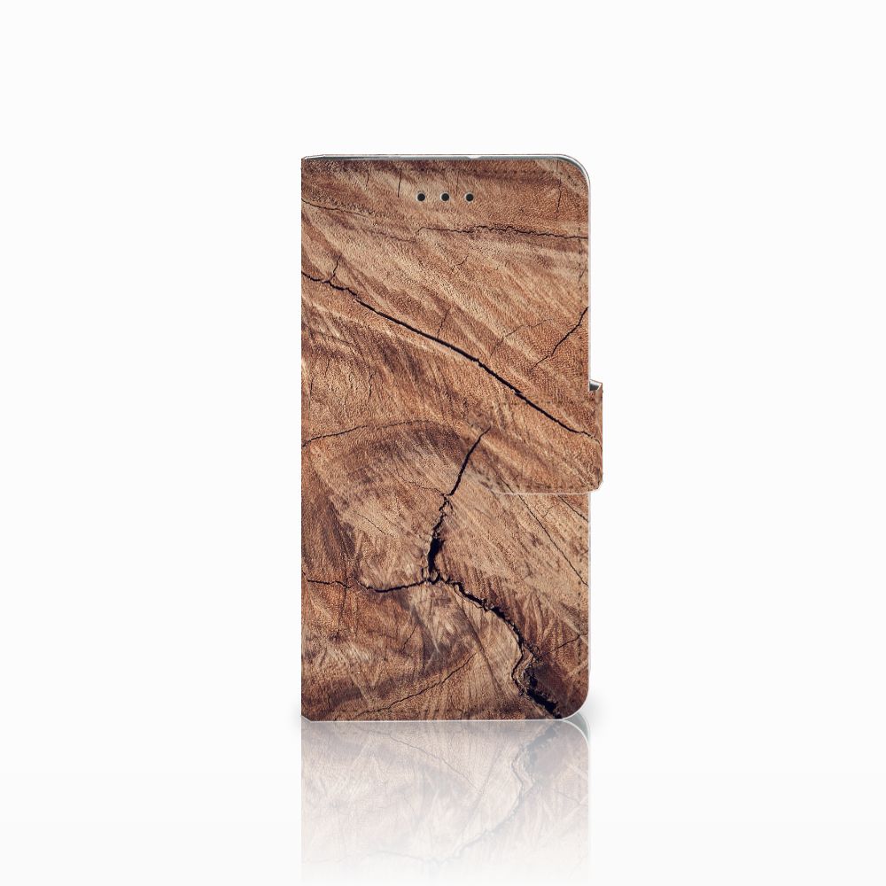 Motorola Moto G7 Play Book Style Case Tree Trunk beschermhoes boomstam voorzijde