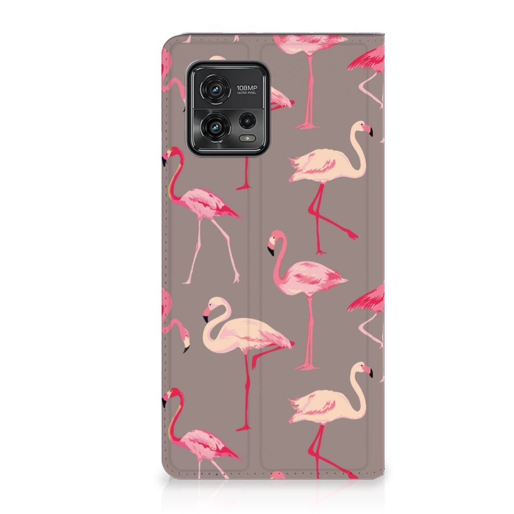 Motorola Moto G72 Hoesje maken Flamingo hoesje flamingo design voorkant