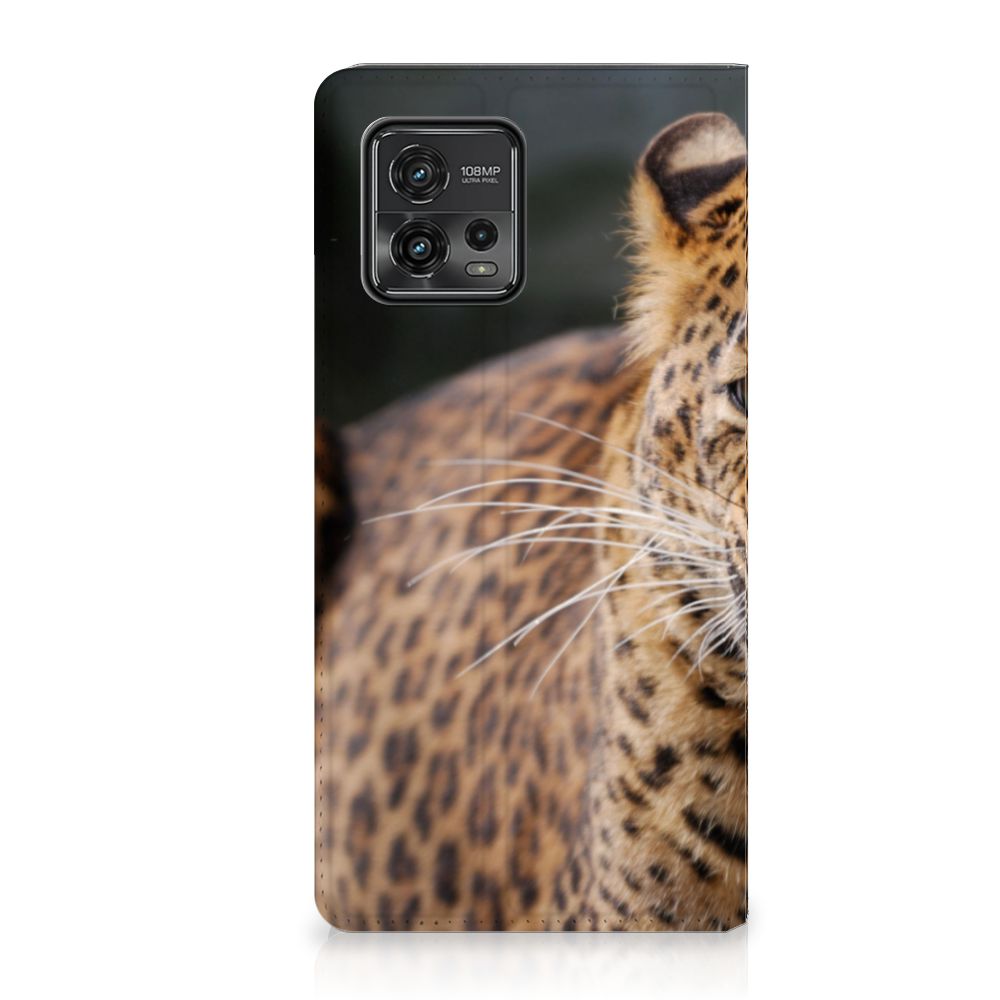 Motorola Moto G72 Hoesje maken Luipaard - Stoere case met een indrukwekkend panterdesign voor bescherming en gebruiksgemak.