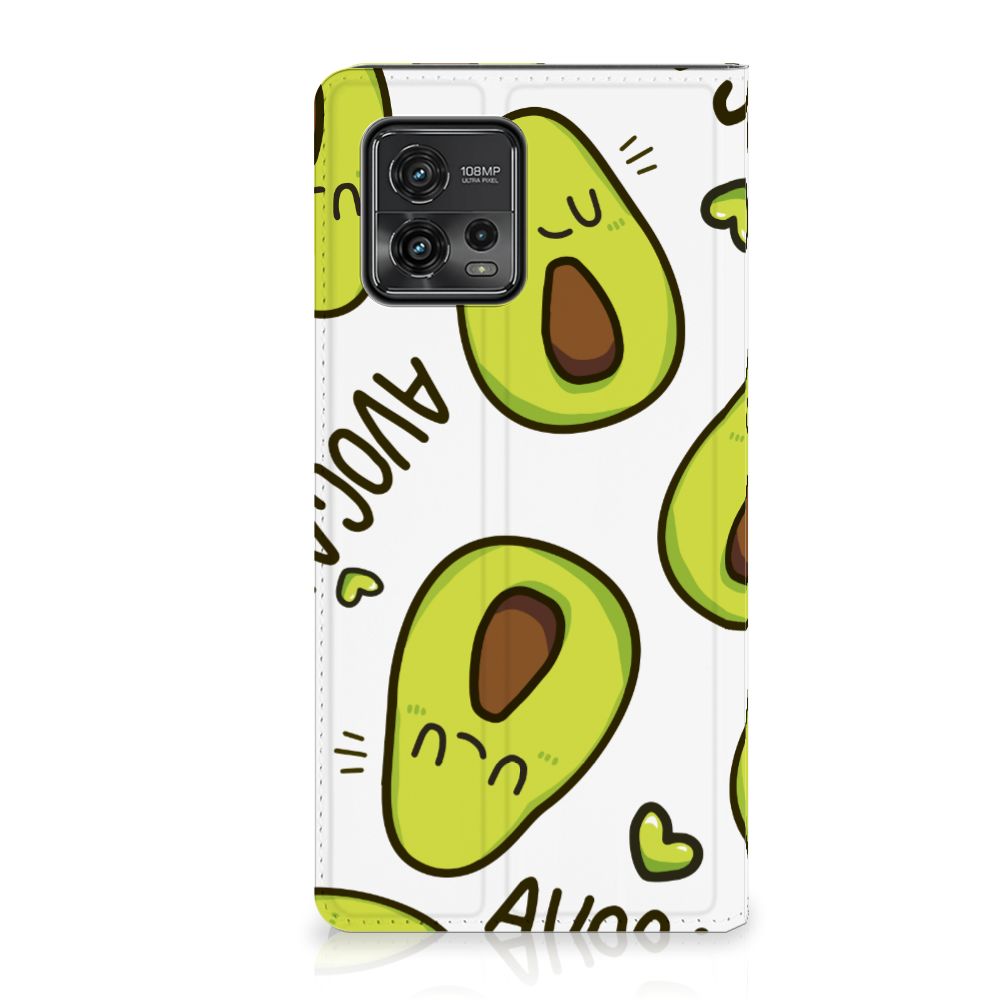 Motorola Moto G72 Magnet Case Avocado Singing voorkant