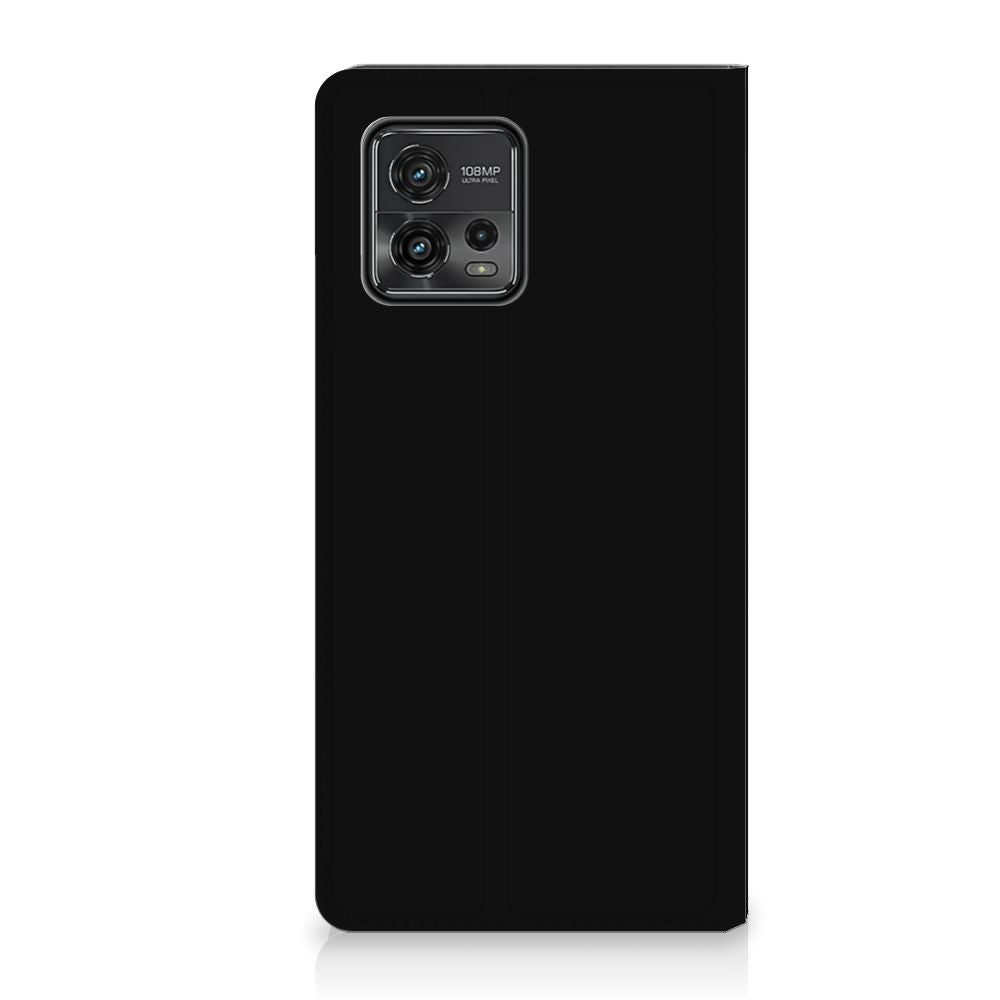 Motorola Moto G72 Magnet Case Boho Text zwarte achterzijde