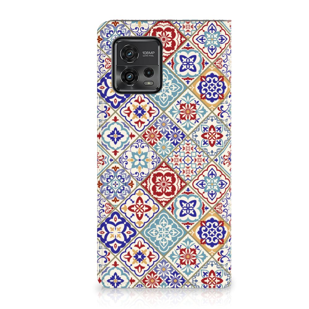 Motorola Moto G72 Standcase Tiles Color design Tegeltjes patroon