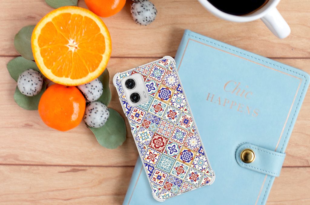 Motorola Moto G73 Anti-Shock Hoesje Tiles Color B2C Telecom