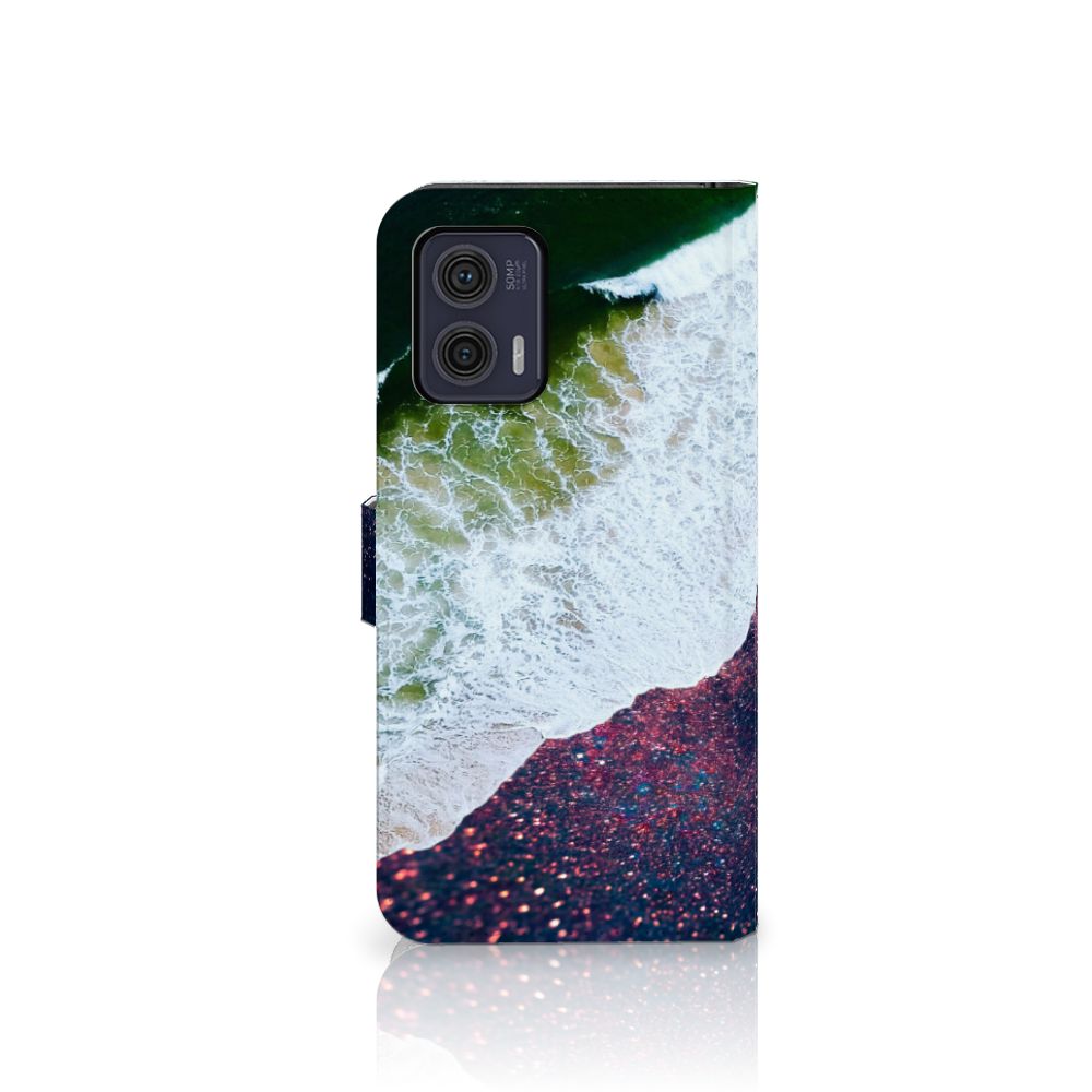 Motorola Moto G73 Book Case Sea in Space ontwerp aanzicht