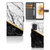 Motorola Moto G73 Bookcase Marmer Wit Zwart design bookcase aanzicht