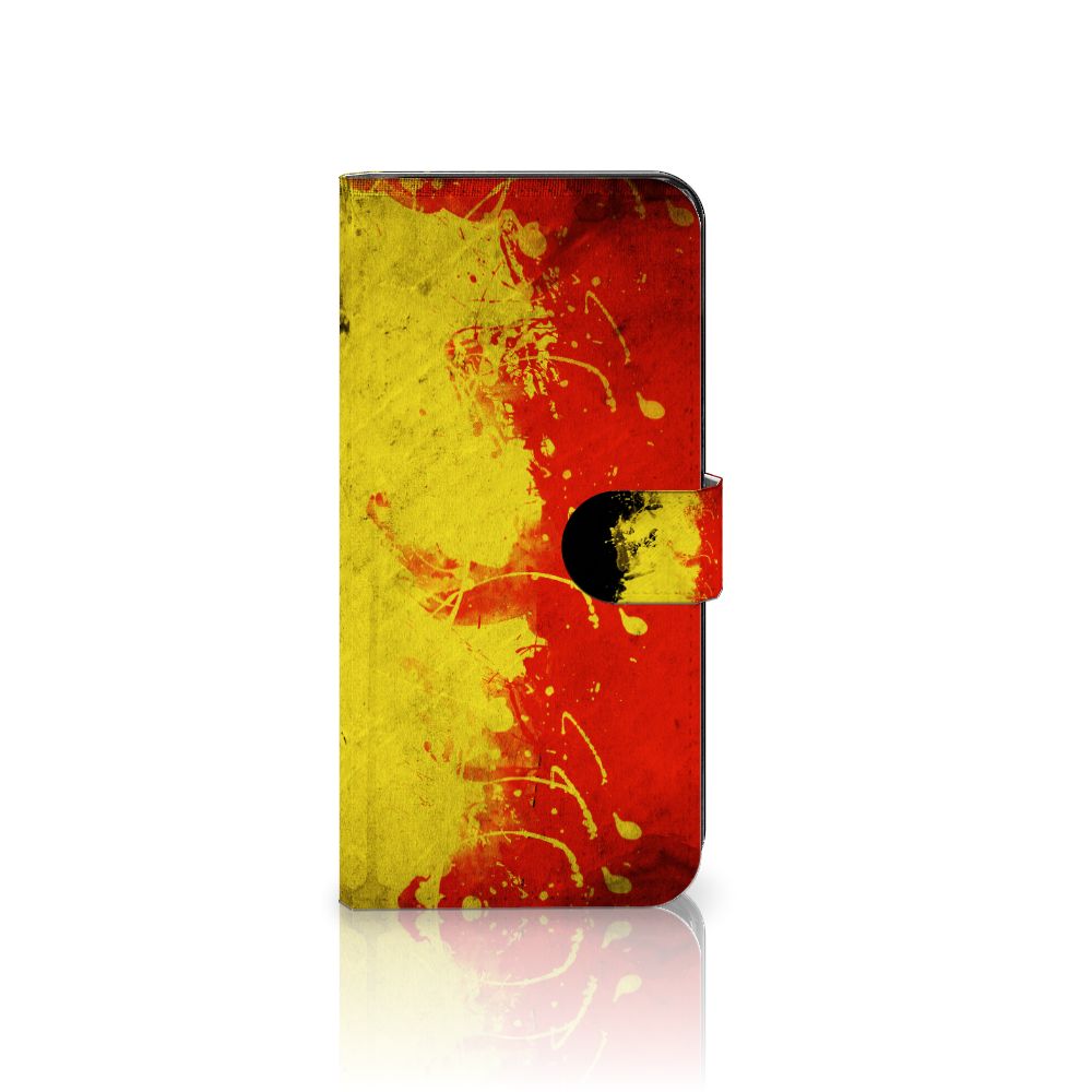 Motorola Moto G73 Bookstyle Case België ontwerp voorkant Belgische kleuren