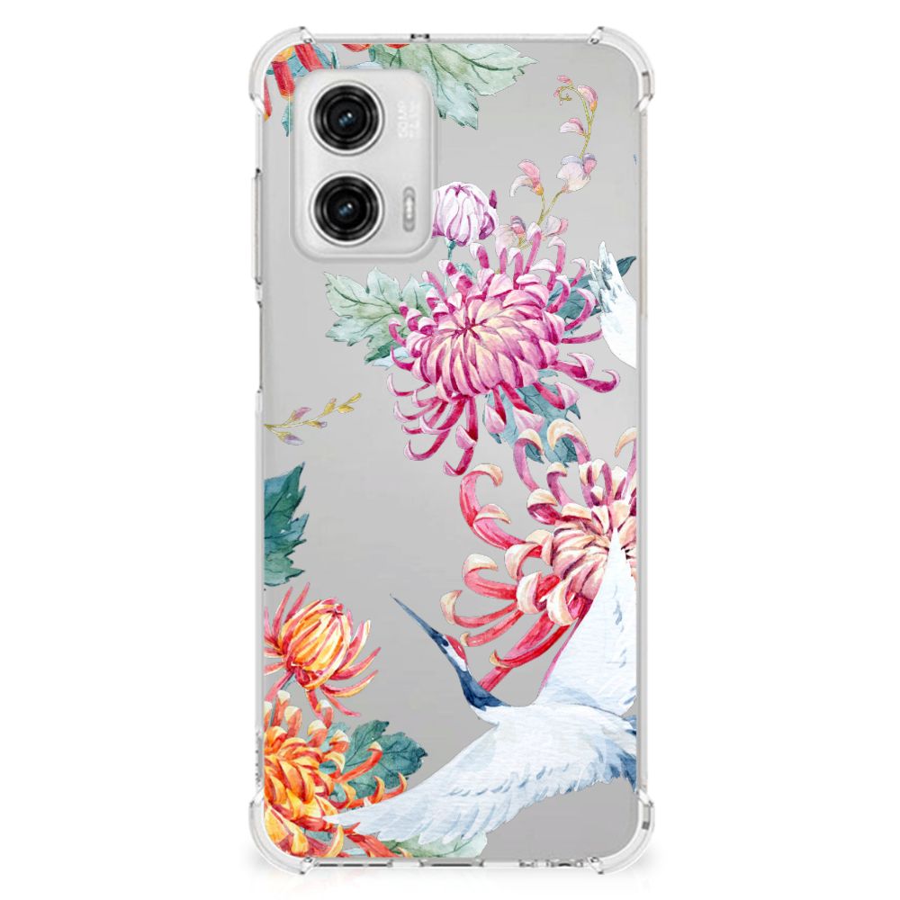 Motorola Moto G73 Case Anti-shock Bird Flowers B2C Telecom
