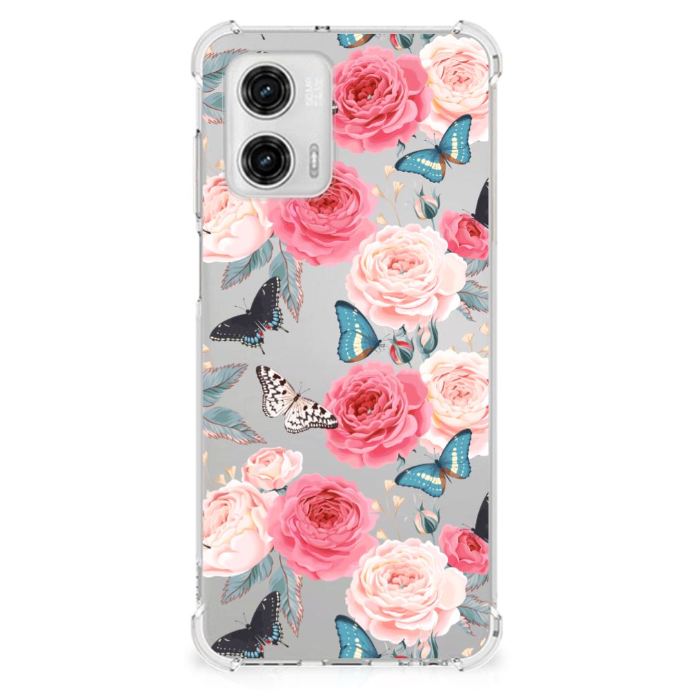 Motorola Moto G73 Case Butterfly Roses B2C Telecom