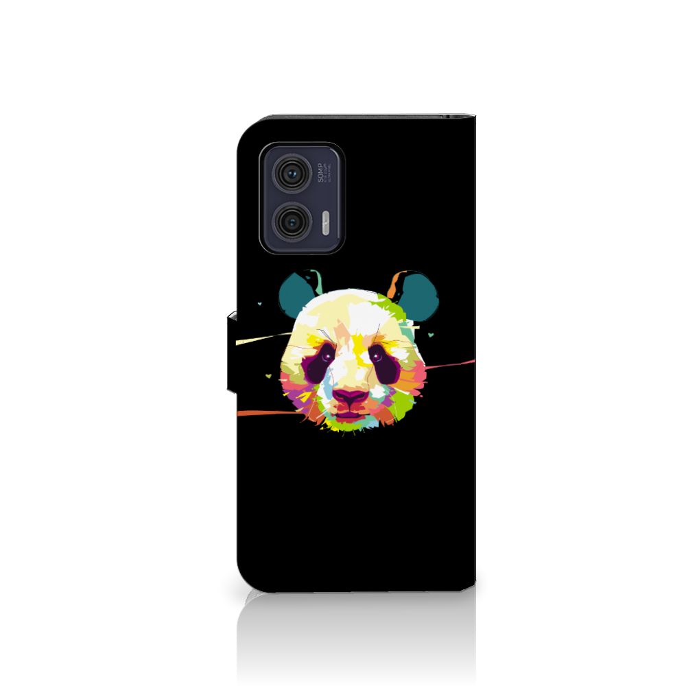 Motorola Moto G73 Leuk Hoesje Panda Color panda design voorkant