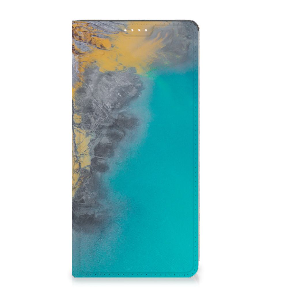 Motorola Moto G73 Standcase Marble Blue Gold