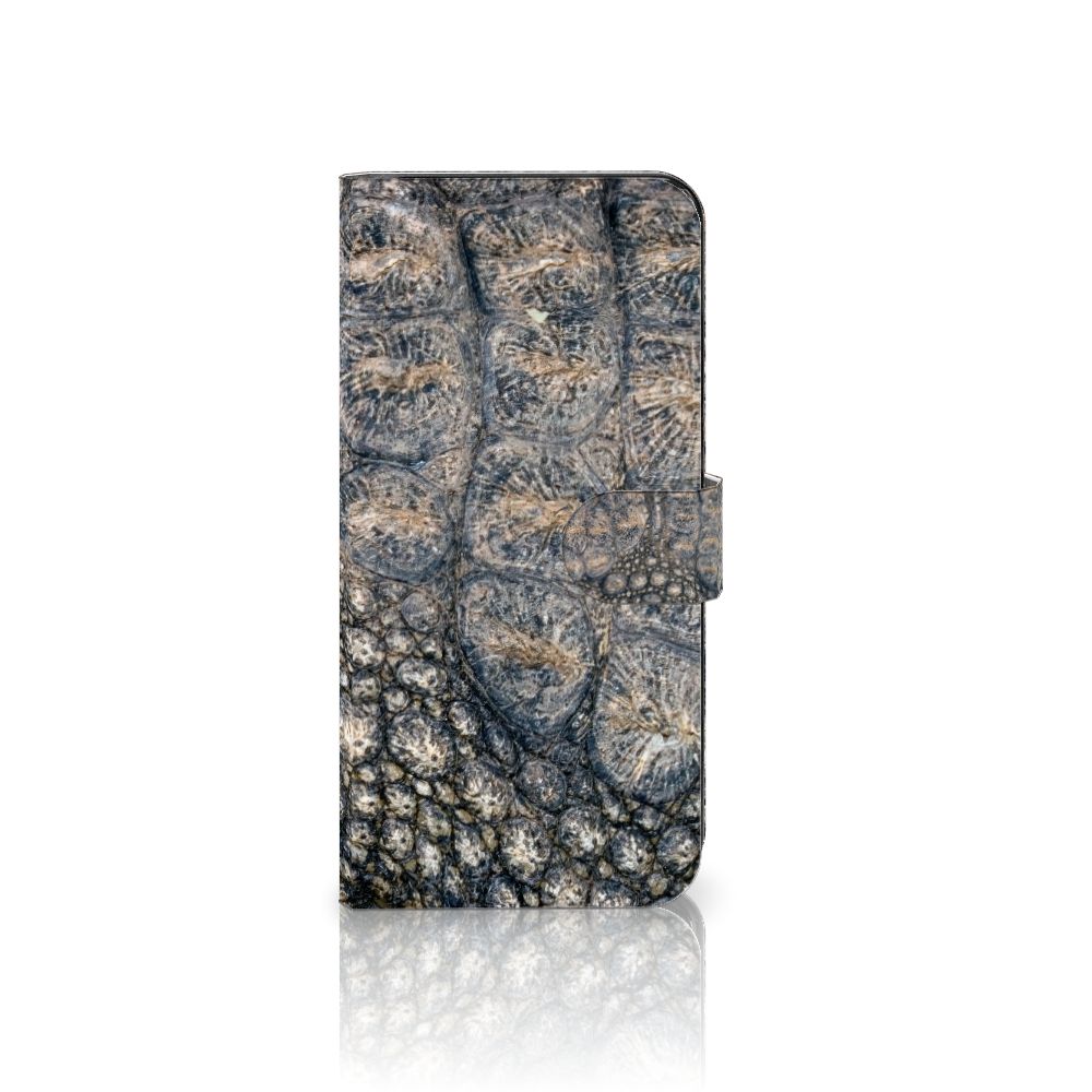 Motorola Moto G73 Telefoonhoesje met Pasjes Krokodillenprint telefoonhoesje krokodillenprint aanzicht