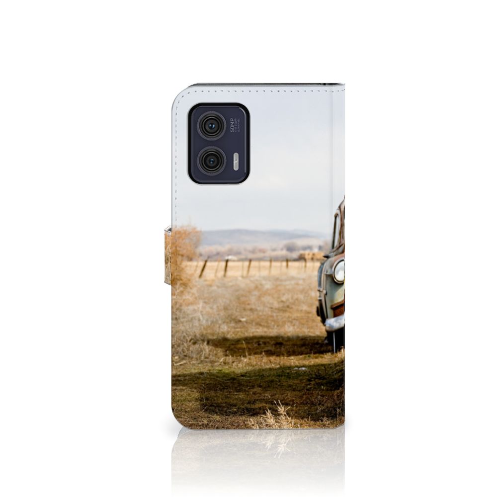 Motorola Moto G73 Telefoonhoesje met foto Vintage Auto design vintage auto aanzicht